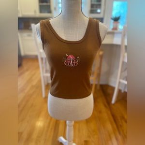Obsessive Love brown Shroom crop top